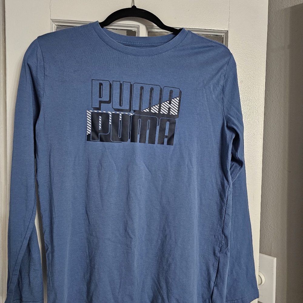 Puma Classic Blue Graphic Long Sleeve! Size Xlarge Boys!